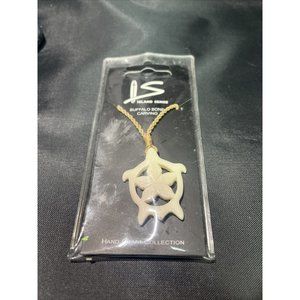 ISLAND SENSE Buffalo Bone Carving Necklace TURTLE